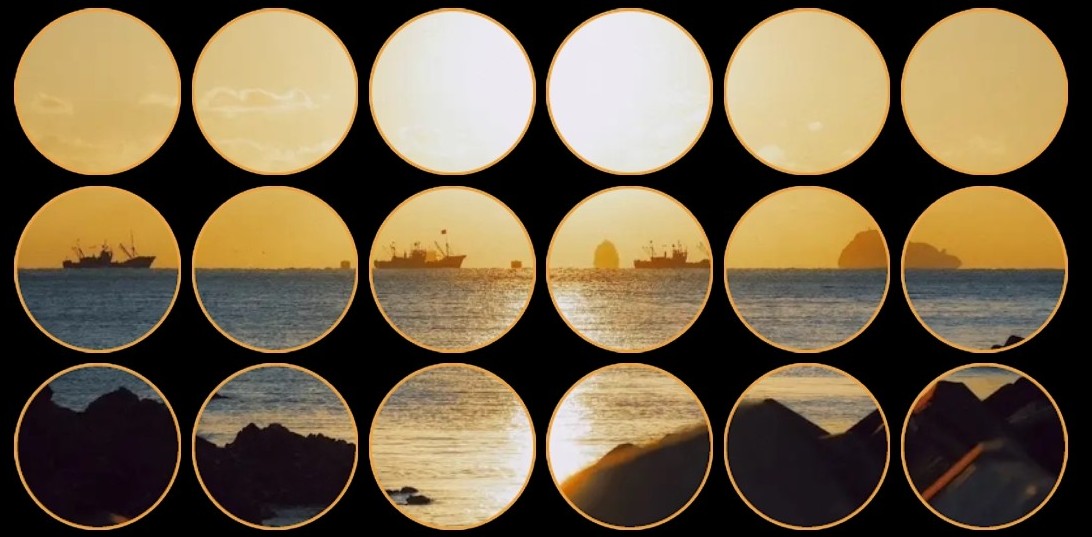 The Setting Sun and the Ocean